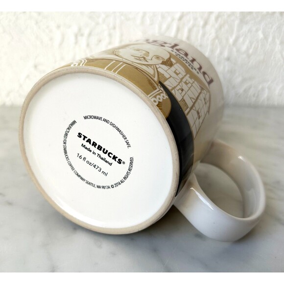 Starbucks England Global Icon Mug - 2014 Starbucks Coffee Cup 16 oz - Picture 5 of 6